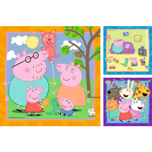 Ravensburger Puzzle 3 x 49 pezzi: La famiglia e gli amici di Peppa Pig 1