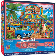 MasterPieces puzzel van 550 stukjes voor volwassenen en familie - The Surf Dog Grill - 18""x24""""