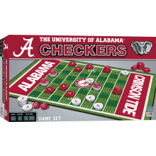 MasterPieces Family Game - NCAA Alabama Crimson Tide Checkers - Officially Licensed Board Game for Kids & Adults 13" x 21"