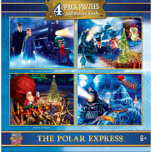 De Polar Express 4-Pack Puzzels 100 st