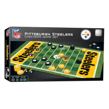 MasterPieces Family Game - NFL Pittsburgh Steelers Checkers - Officielt licenseret br?tspil til b?rn og voksne