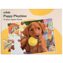 Relish - Puzzles pour Adultes avec Démence - Puzzle de 13 Pièces Chiens Joueurs - Activités & Cadeaux pour Seniors