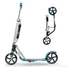 HUDORA Opvouwbare Scooter voor Kinderen, Blauw, 8 Inch Grote Wielen