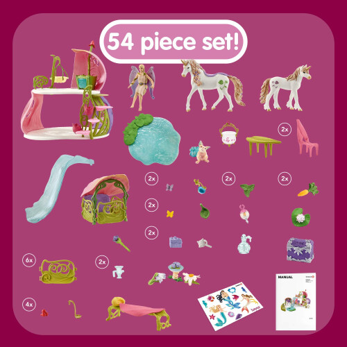 Schleich Schleich bayala 54-Τεμαχίων Κούκλα Σπιτιού & Σταύλος με Μονόκερους για Παιδιά 5-12 ετών 2