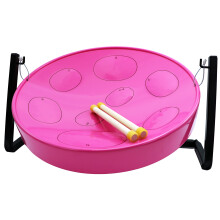 Panyard JJ Jumbie Jam Steel Kit prt  jouer Rose G-Major avec support de table Fabriqu aux tats-Unis Authentique Pan (W1086)
