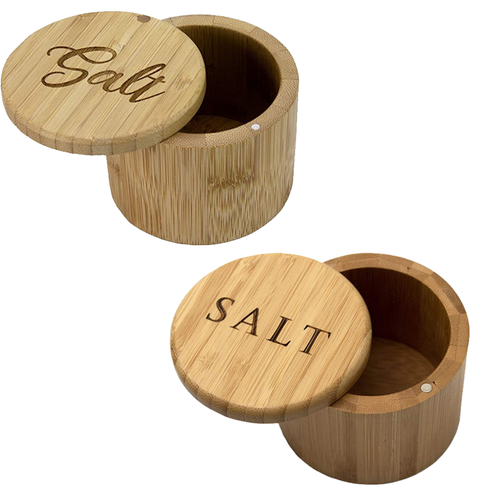 Bamboo Salt Box With Magnetic Closure, Elegant Design Natural Bamboo Salt Cellar Offers Dry Storage For Your Kitchen Organizer's Gourmet Salts-image-OPC-PMXBGHP-NEW