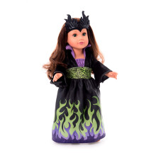Little Adventures Dragon Queen Dukkekjole - Dukke medf?lger ikke - Kan maskinvaskes til leg og fest dukket?j til b?rn uden glitter, sort