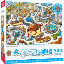 MasterPieces A-Maze-Ing Puzzle da 500 pezzi per adulti, famiglie o bambini - Laboratorio di evoluzione - 15""x21""