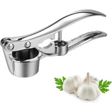 Professionelles Küchengerät, Knoblauchpresse mit ergonomischem Griff für einfaches Auspressen, robuste Aluminiumlegierung, 5-in-1-Funktionalität