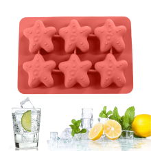 Gjenbrukbare isbitbrett, stjerneformet non-stick overflate, matgodkjent silikon, enkel å slippe, ideell for iskaffe med whisky, tåler oppvaskmaskin