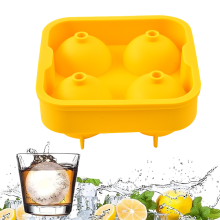 Silikonkule-isballmaskin, store firkantede isformer med slippbelegg, saktesmeltende gigantiske isbiter til whisky, cocktails, ispinner, iskaffe