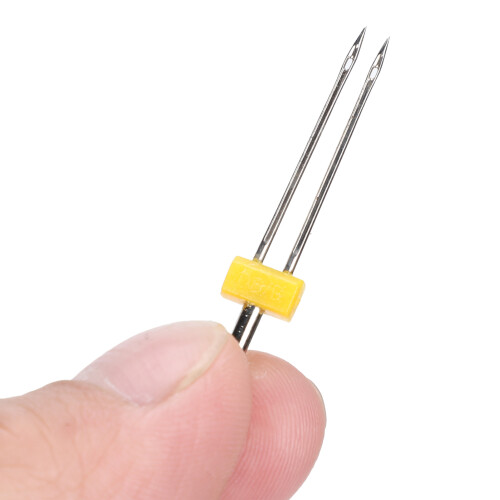 10Pcs Double Pins for Sewing Machines with Convenient Plastic Box