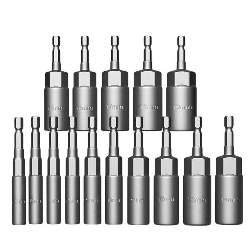 1/4inch Hexagonal Shank Nut Driver Bit Set Quick-15 piece set