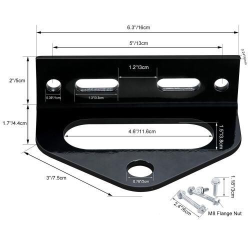 Mower Trailer Hitch Heavy Duty Attachment Trailer Board-Black 2