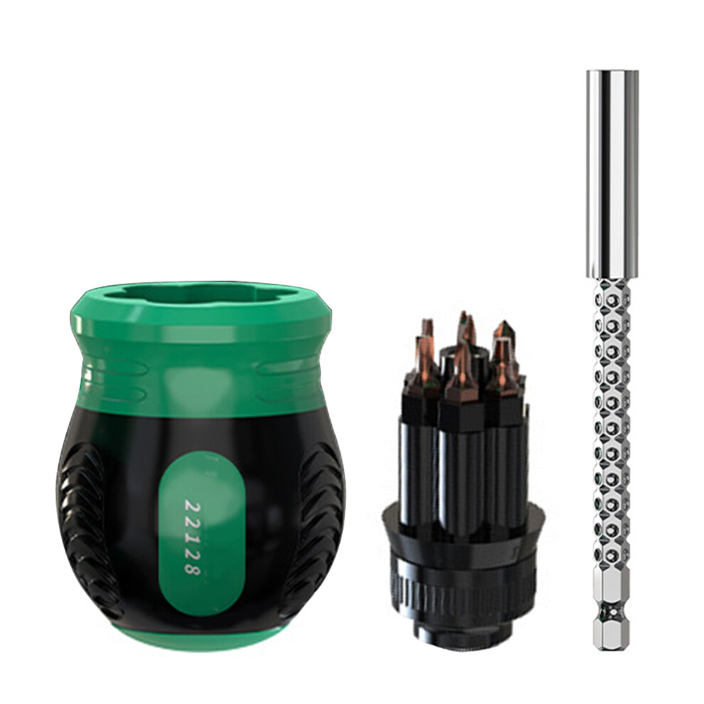 Multifunction Collapsible Screwdriver Kit 14 Interchangeable Bit 7754000309573