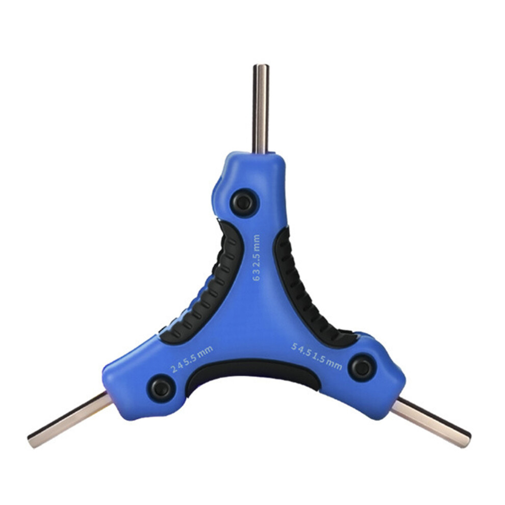 Multiple Size Hex Key Wrenches Carbon Steel Body Nonslip-Blue 7754000310265