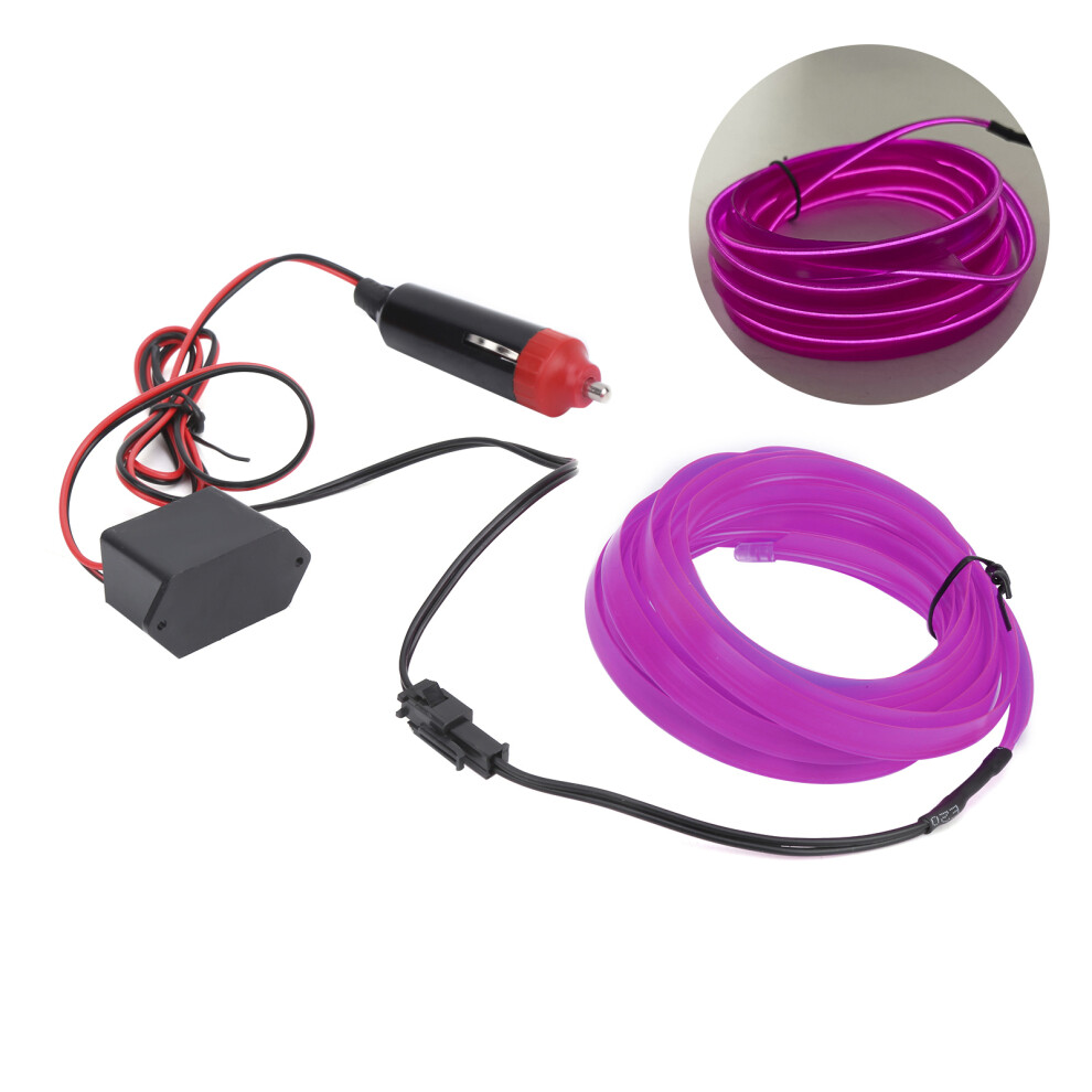 3M Car Interior Led Strip, 12V Neon Wire Tie Light/Purple 4231360206184