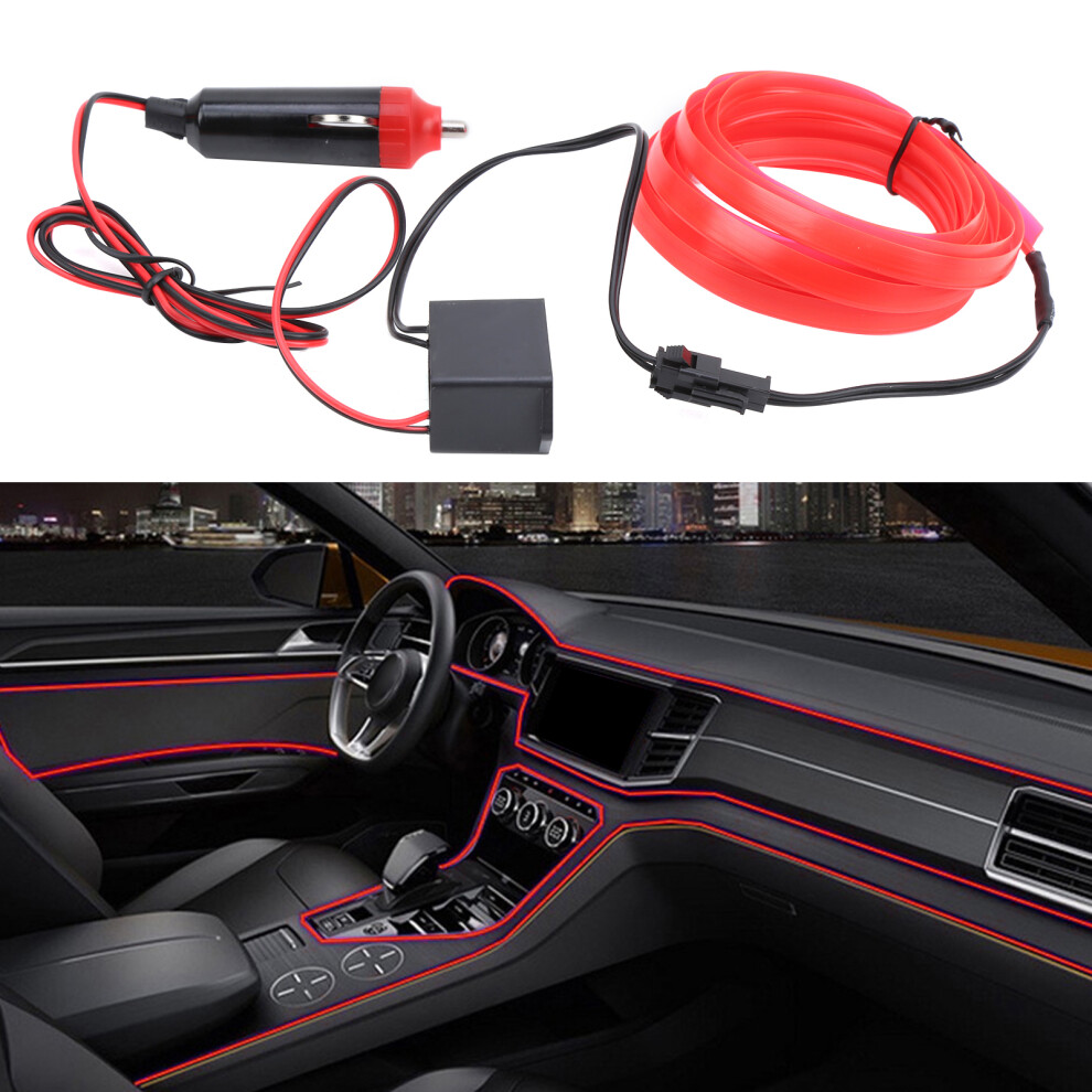 3M Car Interior Led Strip Silicone Tube, 12V Universal Light/Red 7891360206361