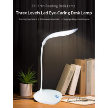 Rechargeable LED Desk Lamp 360 Flex with Touch Control, 13.78" Pink/Blue/White