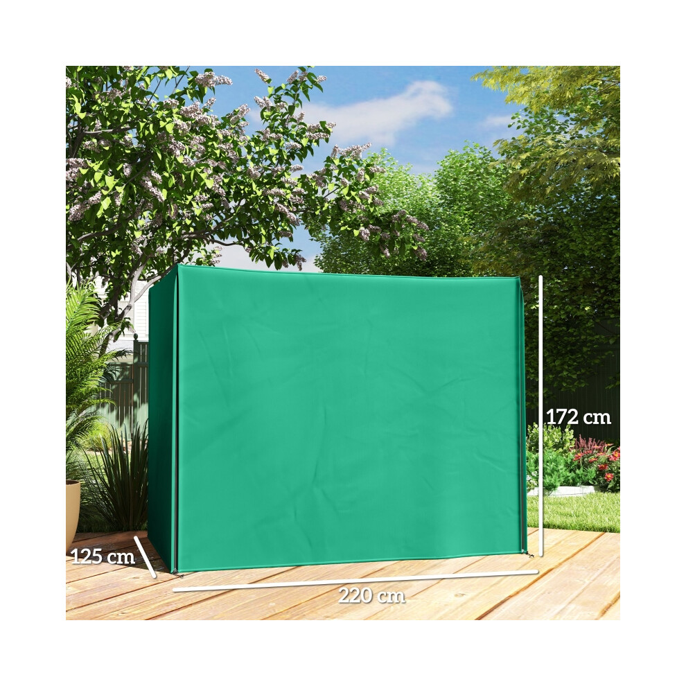 Heavy-Duty Outdoor Swing Chair Cover 220x125cm Waterproof UV Resistant Protective Cover for 3-Seater Garden Swing - Green-image-OPC-PMXC6ZG-NEW