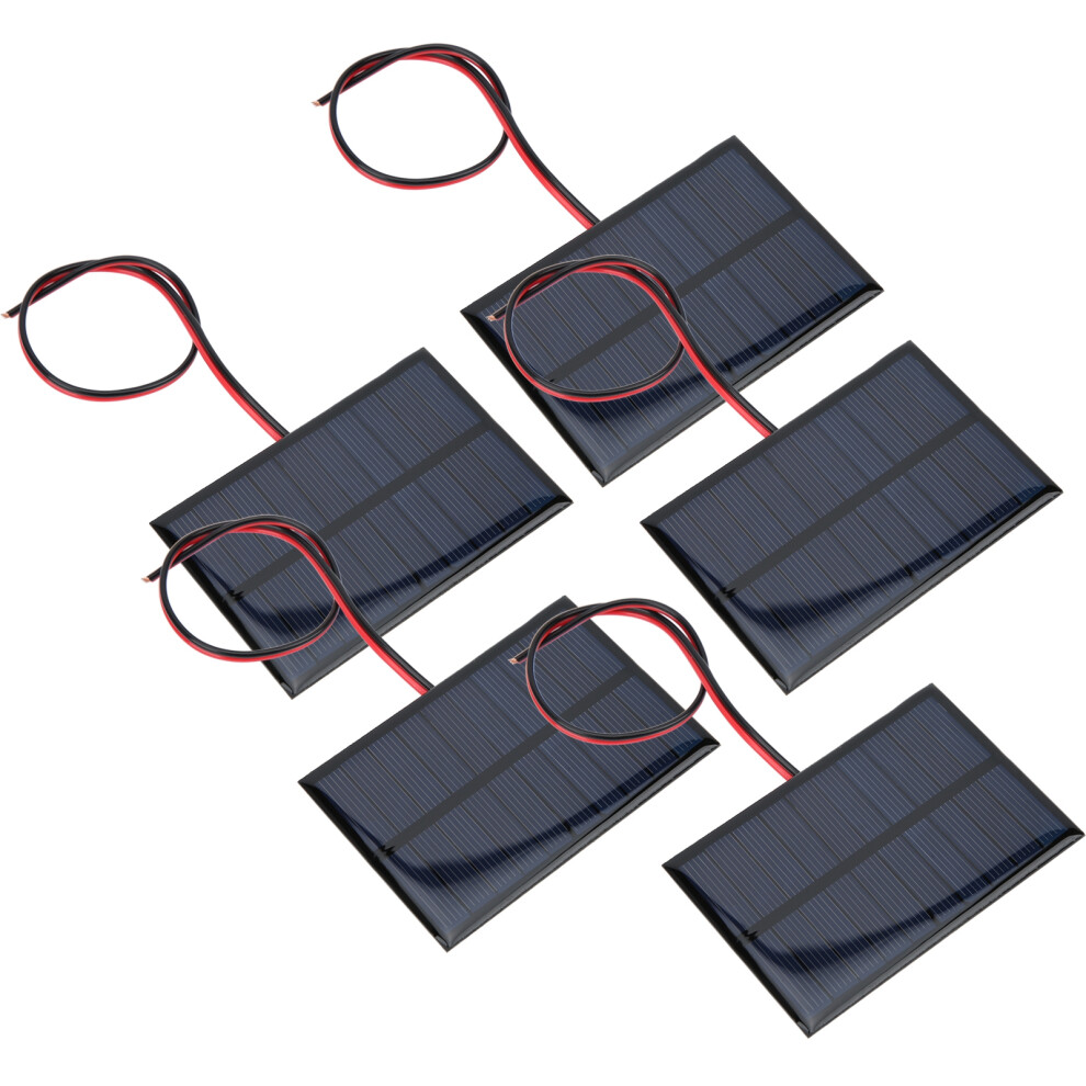5Pcs 5V 150Ma Solar Panel Modules With 30Cm Cable, Weather Resistant 7631360212272