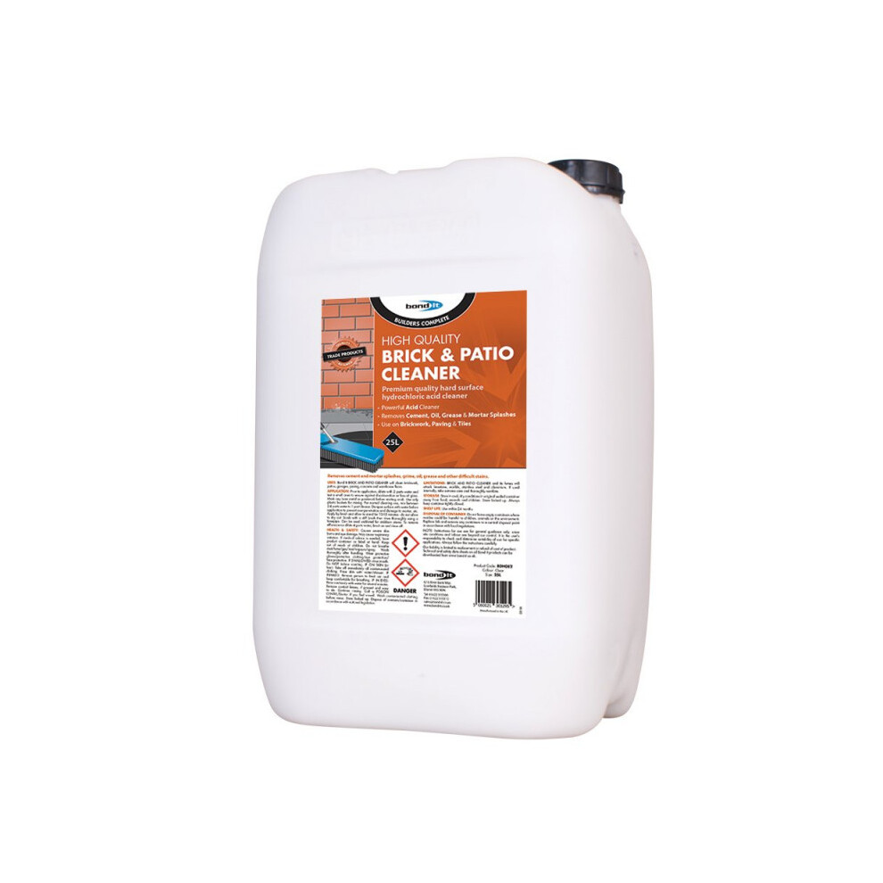 Bond-It Bond It 25L Brick & Patio Acid Cleaner Powerful Acidic Cleaning Tiles Size 25 Liters