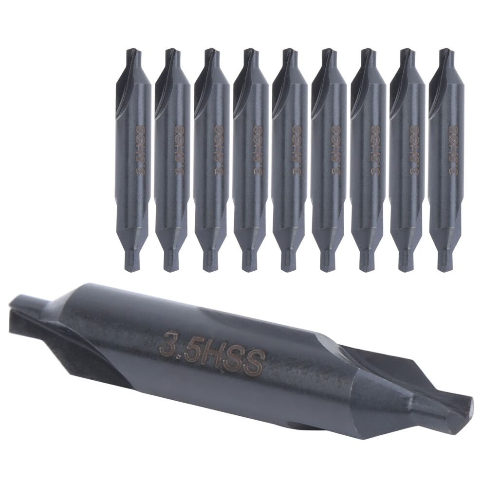 10Pcs Hss Center Drill Bits 3.5Mm For Stainless Steel & Die 4951360212670