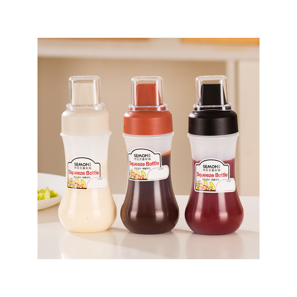 Transparent Bottle Body With Large Capacity, Easy Hold Grip Ensures Safe And Controlled Dispensing Of Your Favorite Sauces-image-OPC-PMXCN8J-NEW