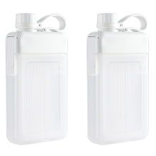 Caneca térmica portátil para viagem, garrafa de água plana e fina, ideal para hidratação em qualquer lugar. Design à prova de vazamentos que