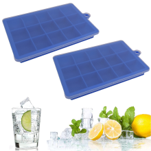 Bandeja cuadrada para cubitos de hielo, ajuste perfecto y tapa extraíble con material de silicona duradero para enfriar cócteles, café helado,