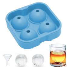 Forma de gelo esférica, silicone de qualidade alimentar para máquina de gelo doméstica segura, crie bolas de gelo perfeitamente transparentes e