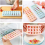 Forma de silicone antiaderente para cubos de gelo, fundo flexível com fácil remoção, formatos de coração, lua e estrela, material de qualidade 4