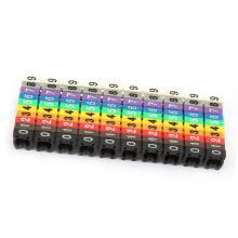 Einfach zu verwendende farbige Kabelmarkierer-Tuben mit 4 mm² - 100 Stück Set
