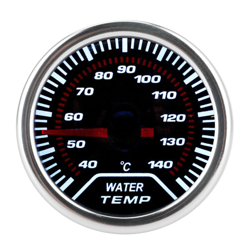 Water Temp Gauge LED 52mm 2in Celsius Universal 1/8 Thread 1