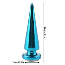Lederrohlinge DIY Metall-Spike-Nieten und -Studs 10 Stück Blau mit Schraubverschluss