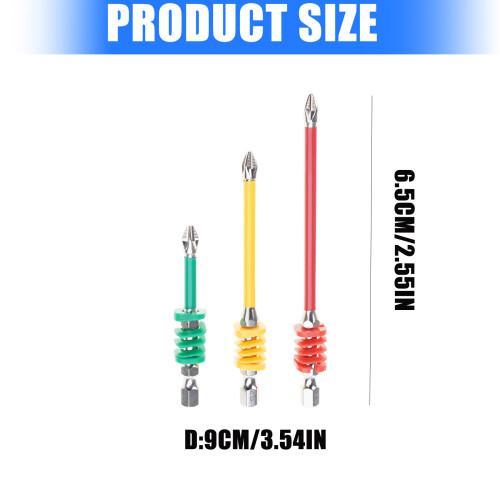 Magnetic Screwdriver Bit Spring Hexagonal Shank Impact-90 110mm 1