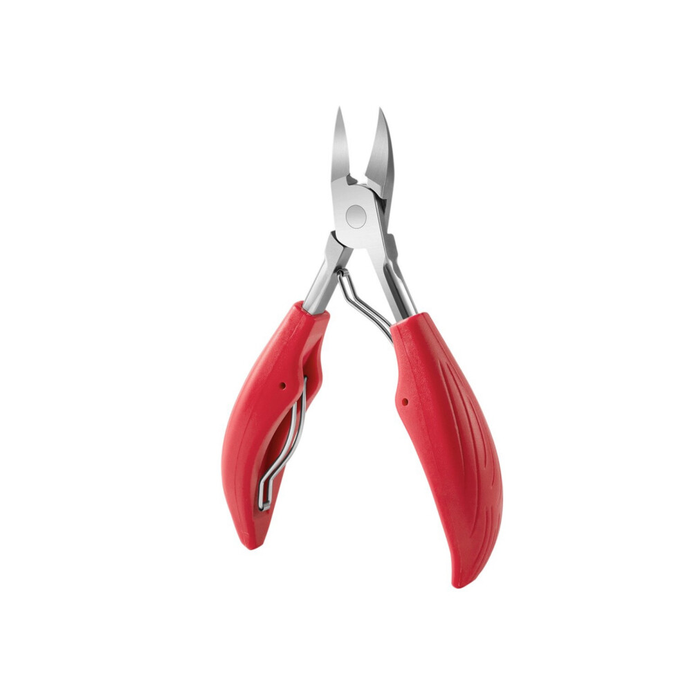 Red Curved Jaw Ergonomic Toenail Nipper With High Carbon