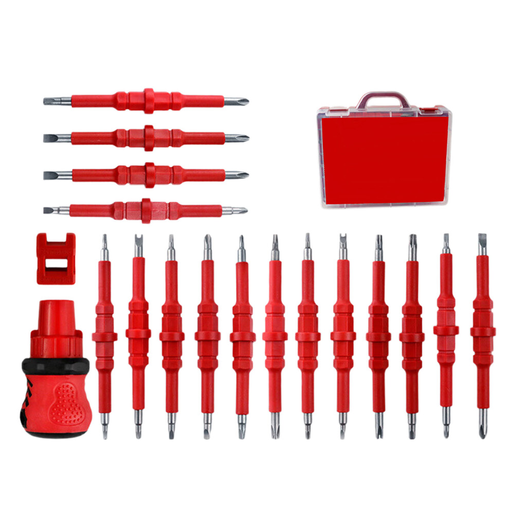 34 In 1 Rotating Ratchet Screwdriver Nonslip Grip Tool For 7696000238494