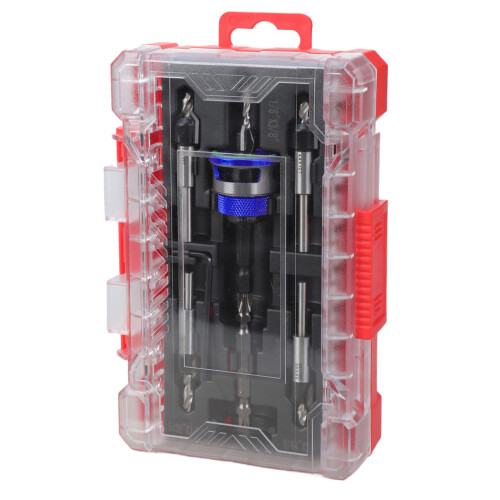 Limit Countersink Drill Bit Set Hole Punch Deep Adjustable-Blue