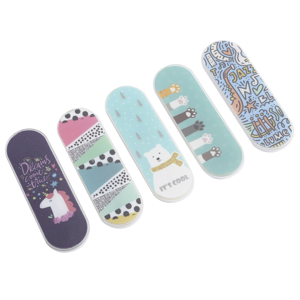 5Pcs Reusable Silicone Finger Grip Rings For All Phones - Animal & Bear Designs 7641360219911