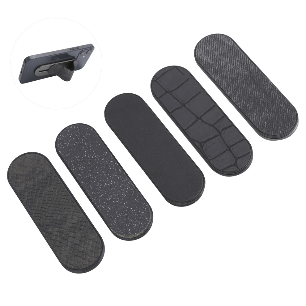 5-Pack Finger Grip Phone Stands With Reusable Stick Gel Pads For Mobile Devices 8201360219909