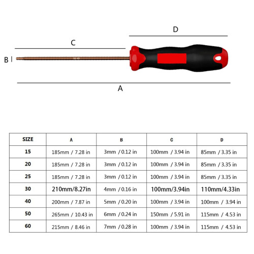 Hexagonal Spanner Tool 1.5-6.0mm Magnetic Head Steel-H1.5x100mm 1