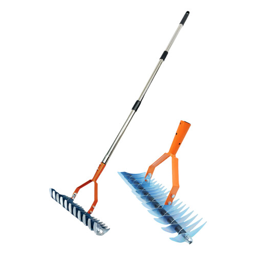 Adjustable Length Dethatching Tool Stainless Steel Tines 1.7M-T 1