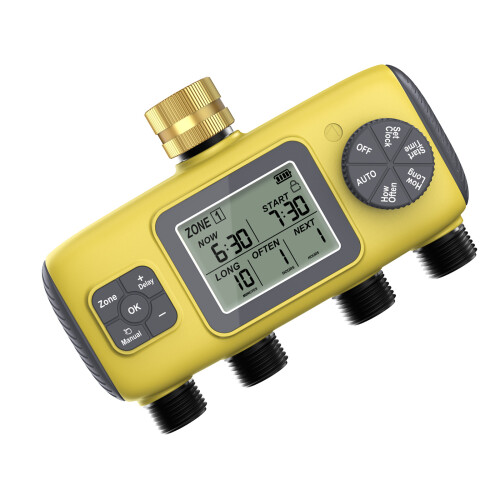 Heavy Duty 4 Channel Lawn Watering Timer For Automatic