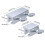 4 Piece No Drill Aluminum Window Security Lock-Single hole 3