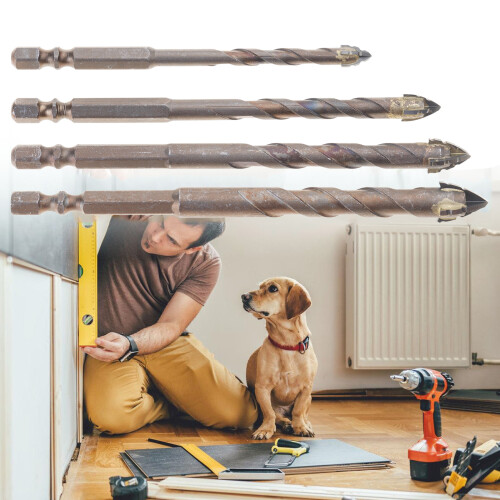 Eccentric Drill Bit Set Four Edge Serrated Drill Bits High-6mm 1