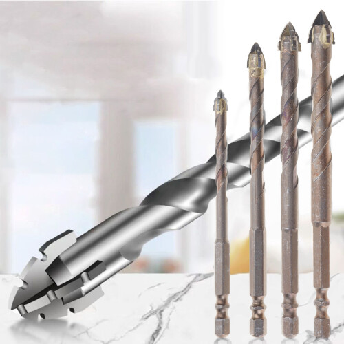 Eccentric Drill Bit Set Four Edge Serrated Drill Bits High-6mm 2