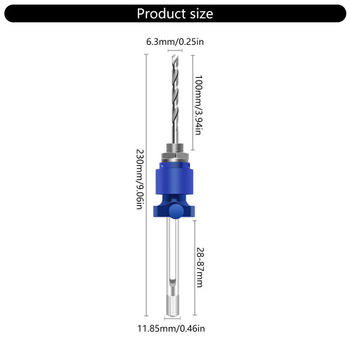 Quick Release Mandrel Hex Shank Hole Saw Adapter Professional 2