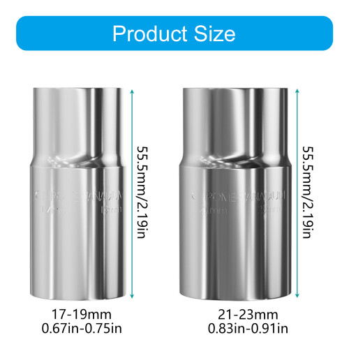 2Pcs Tire Socket Set 17mm 19mm 21mm 23mm Double Sided for Car 2