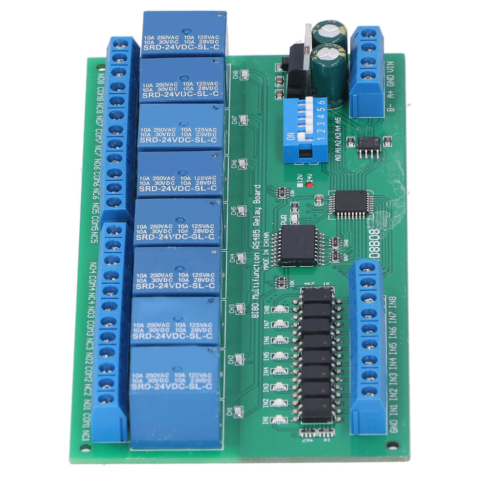 Relay 8 Channel Rs485 Din Rail Expansion Box, 24V N4d8b08 7901360223814